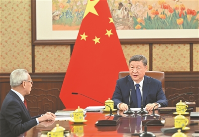 習近平聽取岑浩輝述職報告 李強蔡奇丁薛祥參加會見